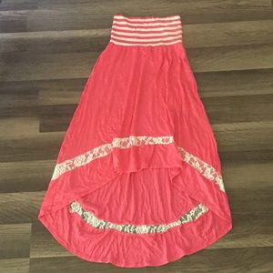 Pink and white skirt